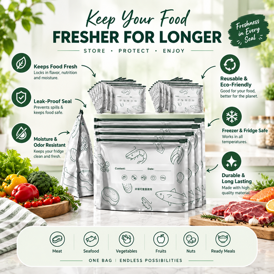 Balummi Reusable Fresh Lock Food Storage Bags – Pack of 10