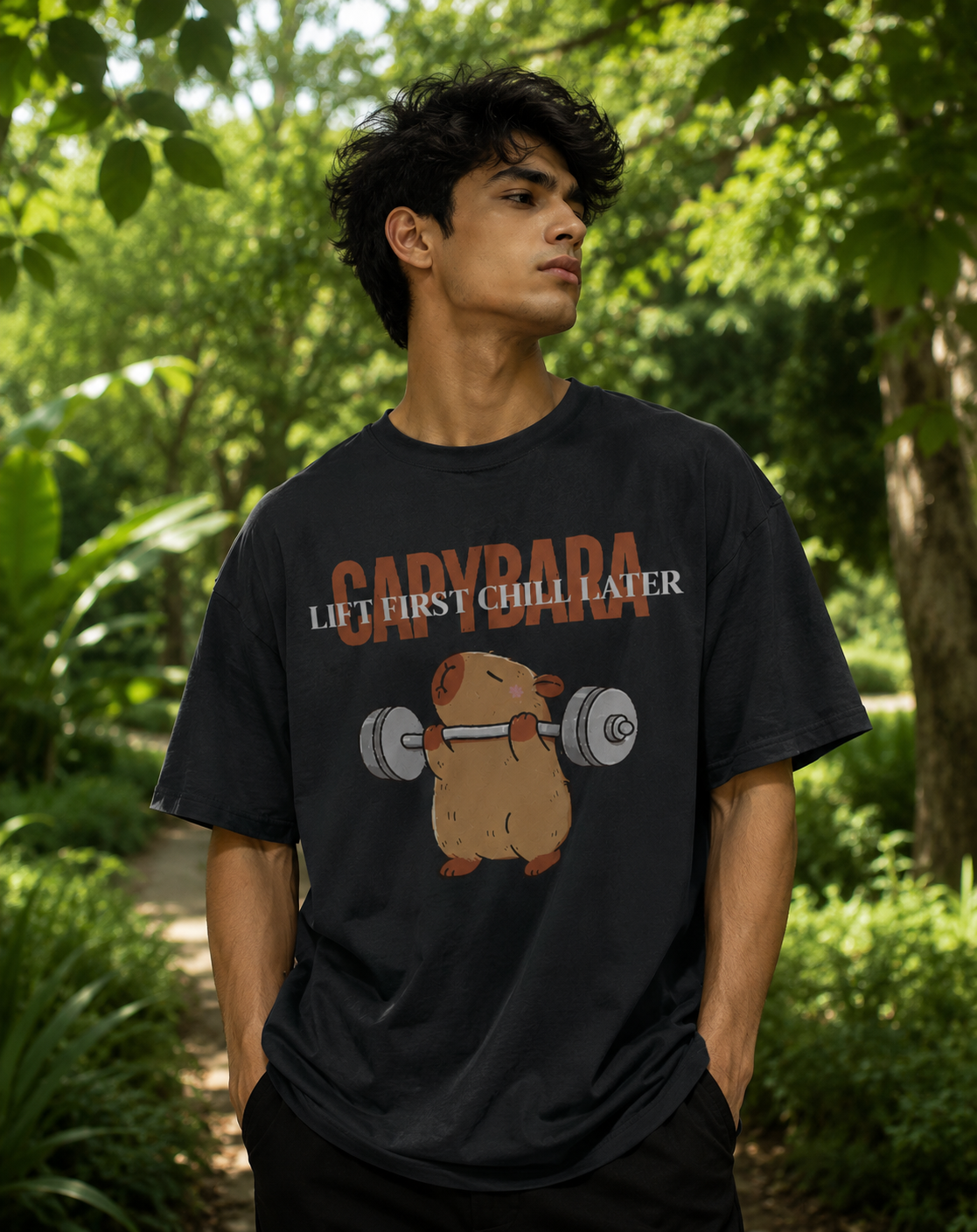 Capybara Gym Graphic T-Shirt