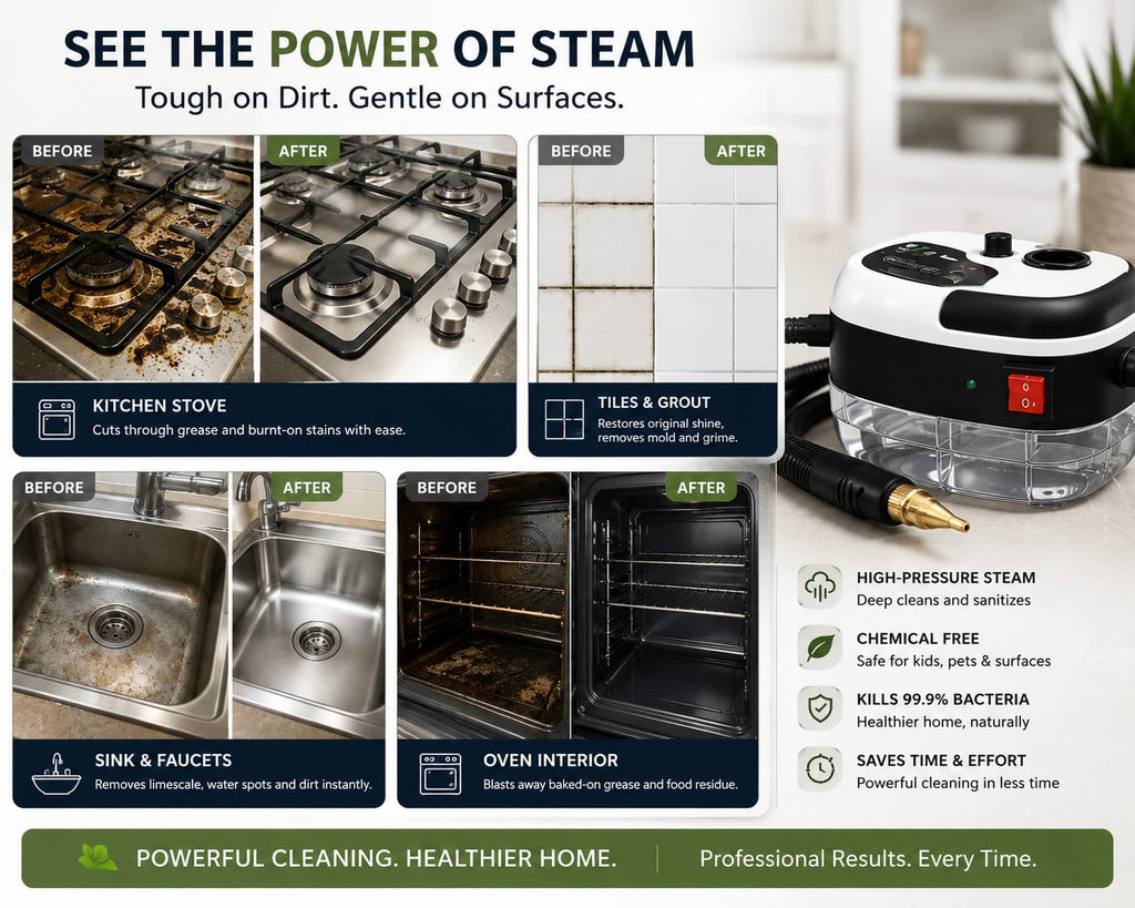 High-Pressure Steam Cleaner with High-Temperature Output