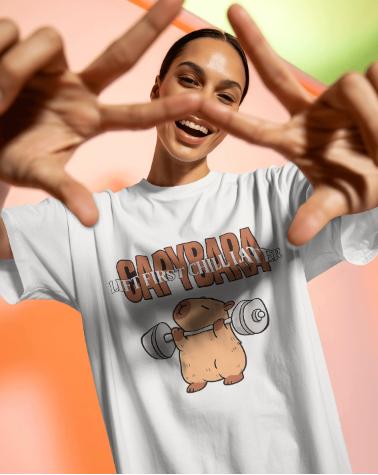 Capybara Gym Graphic T-Shirt