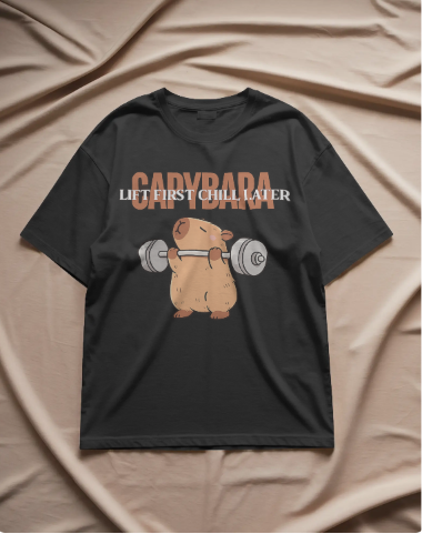 Capybara Gym Graphic T-Shirt