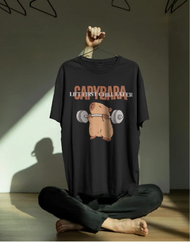 Capybara Gym Graphic T-Shirt